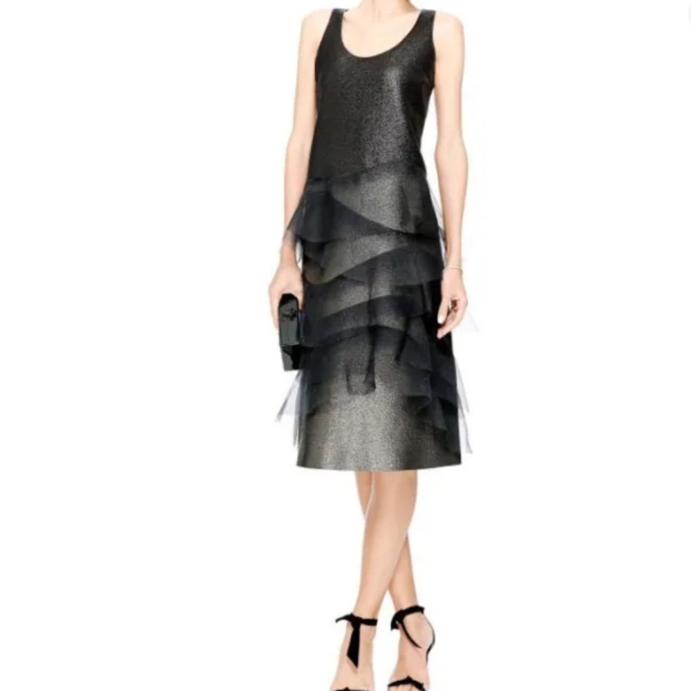 MARC JACOBS Ruffled Metallic Ombre Dress  Size 10